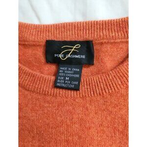 Men’s Crewneck Cashmere Sweater Pumpkin Spice Orange Size M